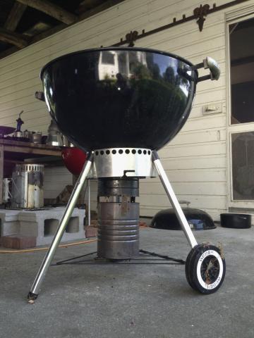 Household Grill modified with an iCan reactor