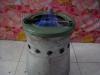 Small gas cooker using pellet biocarbon